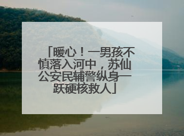 暖心！一男孩不慎落入河中，苏仙公安民辅警纵身一跃硬核救人